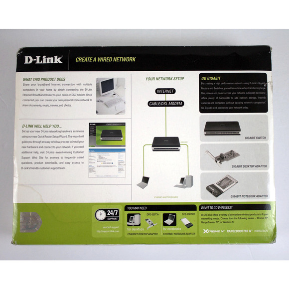 D-Link EBR-2310 4-Port 10/100 Wired Ethernet Broadband‎ Router - Picture 2 of 3